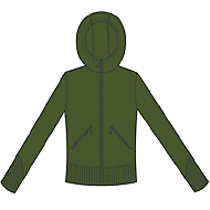 Kidney zipped hoodie