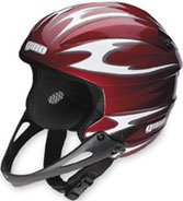 talon red white chinguard